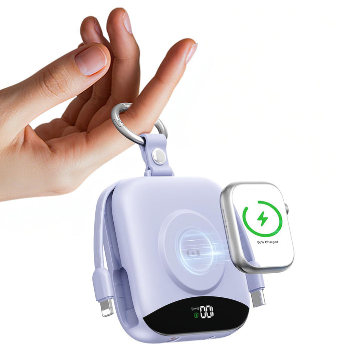 Portable Wireless Charger with Integrated Power Bank Bowlift