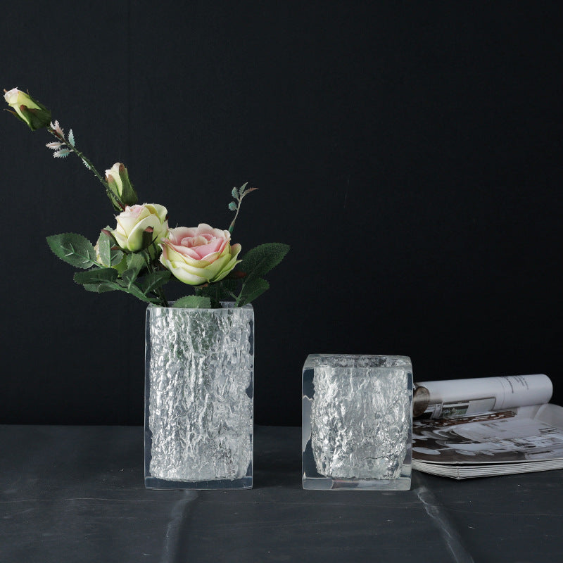 Textured Decorative Glass Planter