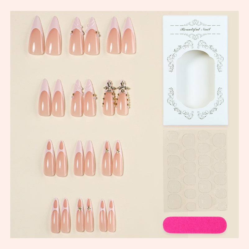Elegant artificial nail set with unique embellishments Bowlift