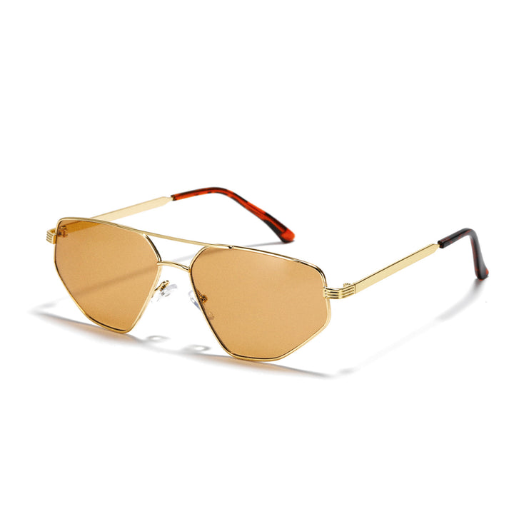 Ladies geometric sunglasses with elegant metal frame Bowlift