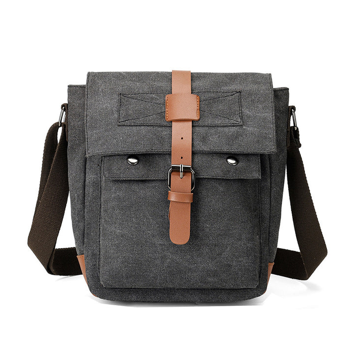 Vintage-Inspired Canvas Messenger Bag Bowlift