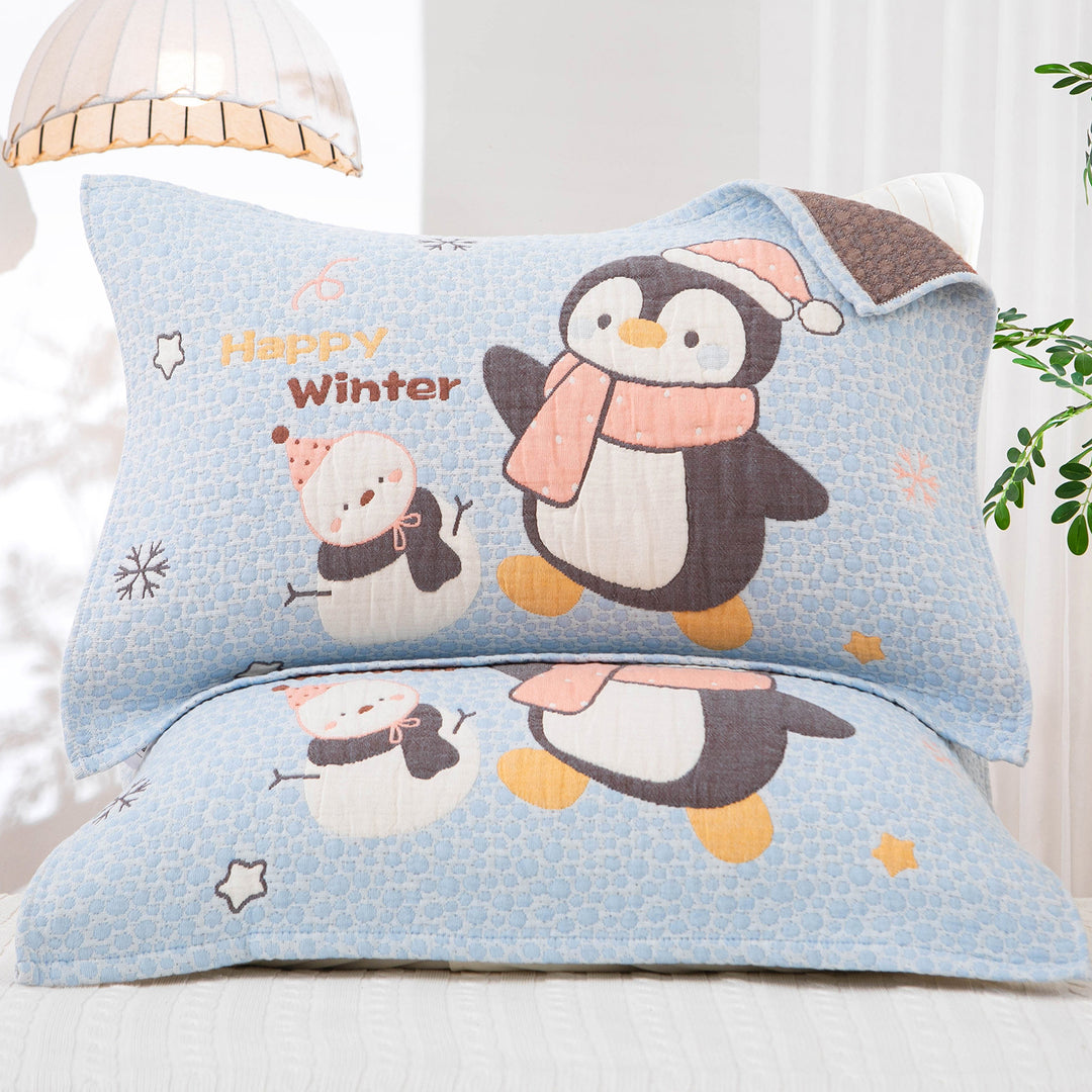 Ladies cushion cover with cheerful penguin design Bowlift