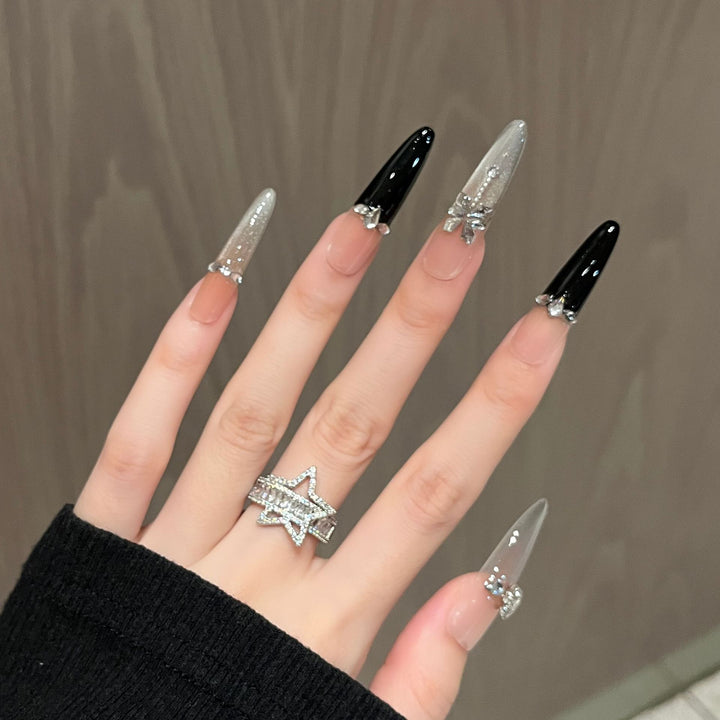Crystal-Embellished Press-On Nail Extensions Bowlift