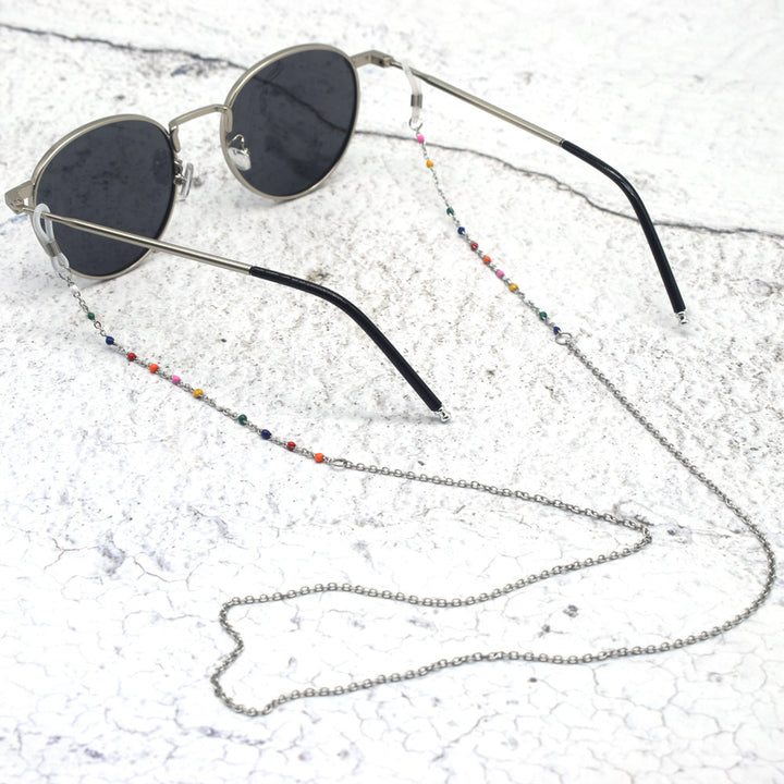 Vibrant Multi-Colored Beaded Eyewear Chain Bowlift
