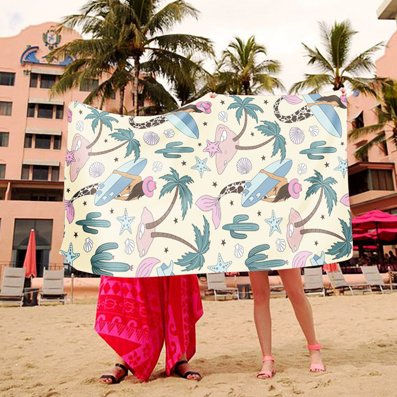 Beach blanket with creative art design Bowlift