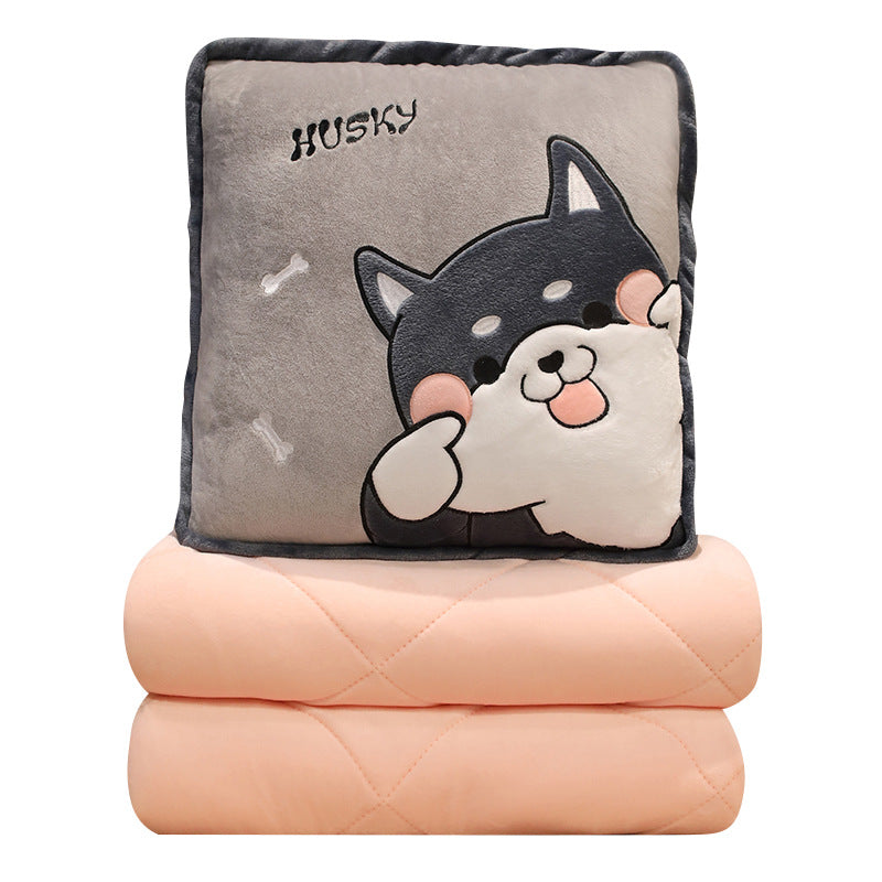 Plush pillow with cute husky design Bowlift