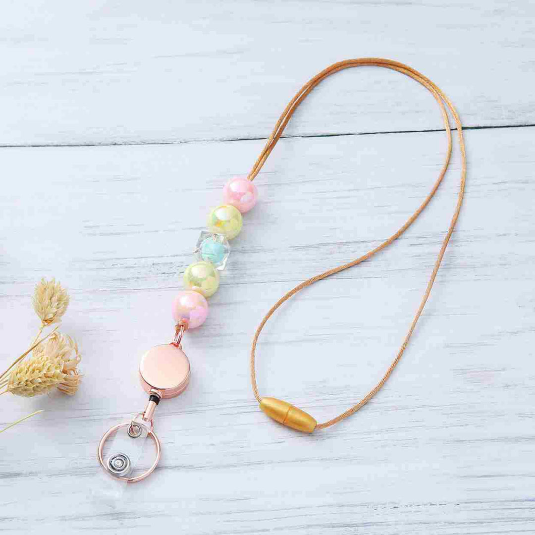 Decorative Beaded ID Badge Lanyard Bowlift