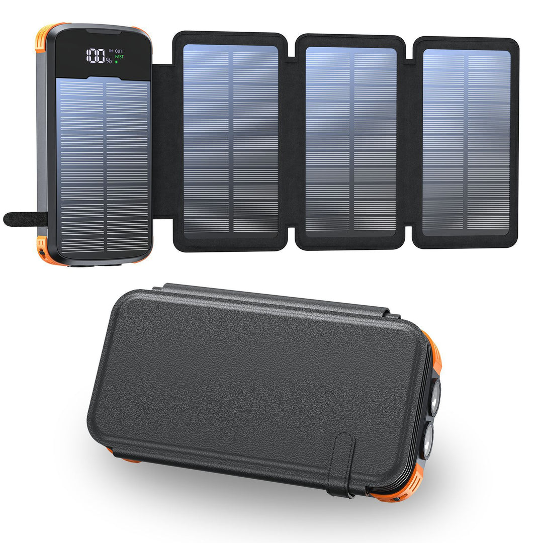 Solar charger with power bank and LED lights Bowlift