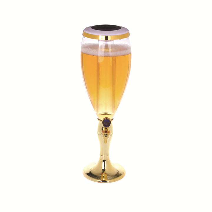Large Capacity Self-Service Beverage Dispenser with Chrome Stand and Tap Bowlift
