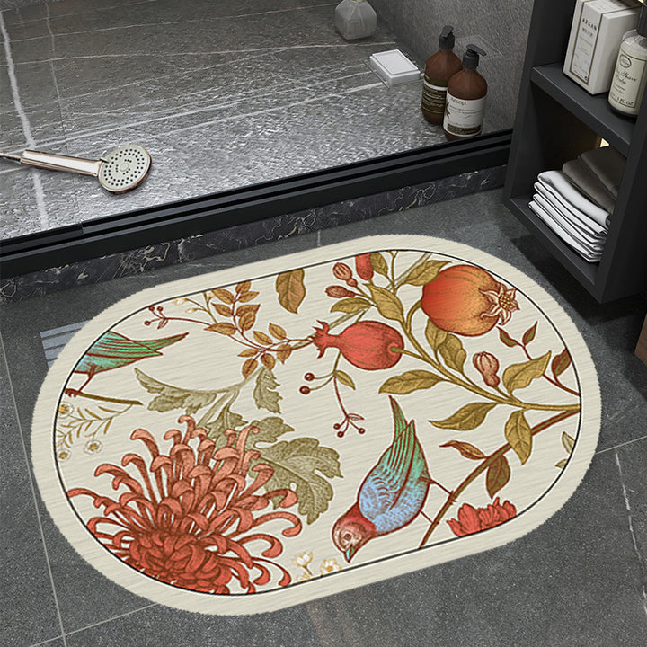Unisex Floral Pattern Bathmat Bowlift