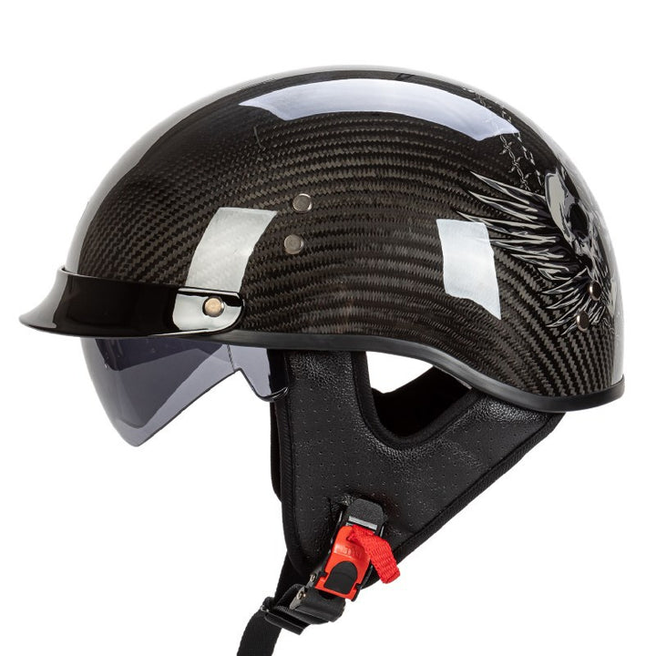 Graphic Safety Skull Design Motorcycle Helmet Bowlift