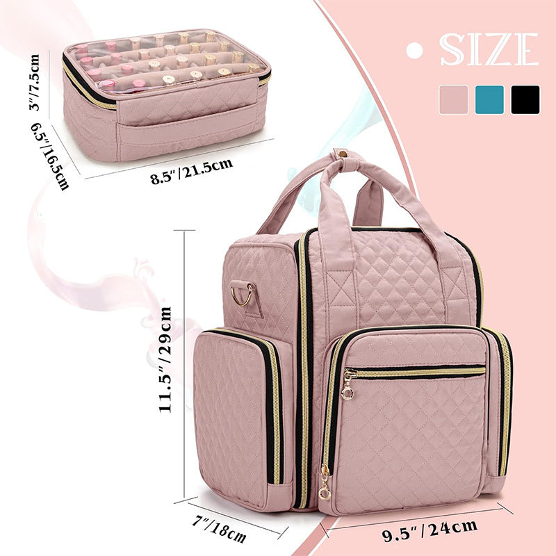 Cosmetic transport bag with organizer compartments Bowlift
