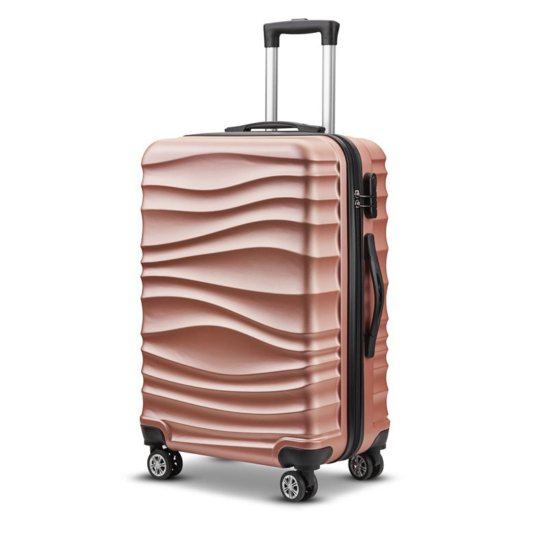Unisex Stylish Textured Hard Shell Suitcase Bowlift