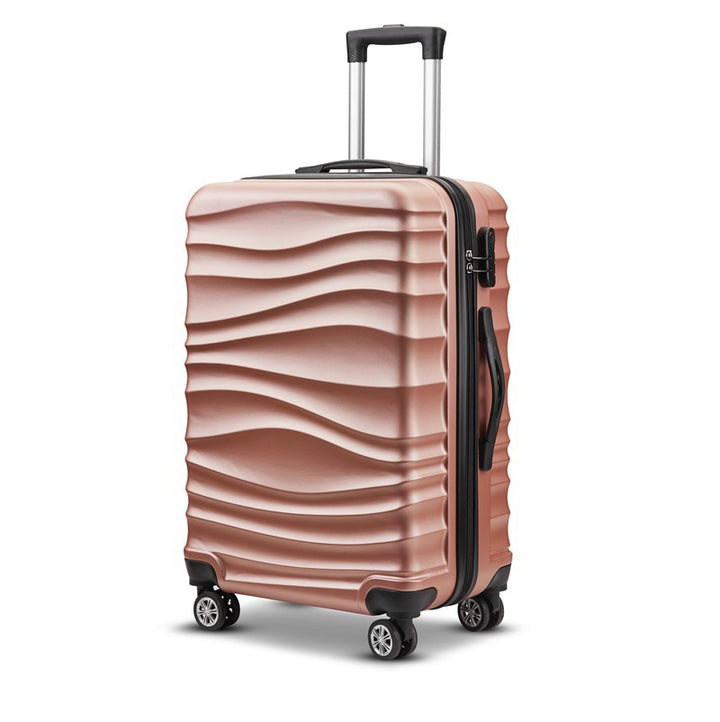 Unisex Stylish Textured Hard Shell Suitcase Bowlift