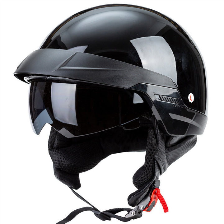 Urban Style Motorcycle Half-Helmet with Visor Bowlift