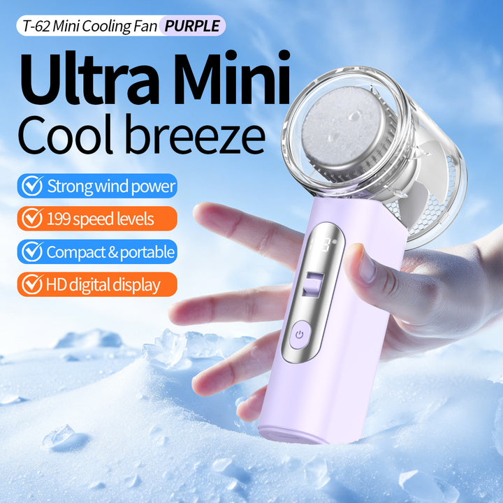 Women's Portable Mini Wind Cooler with HD Display Bowlift