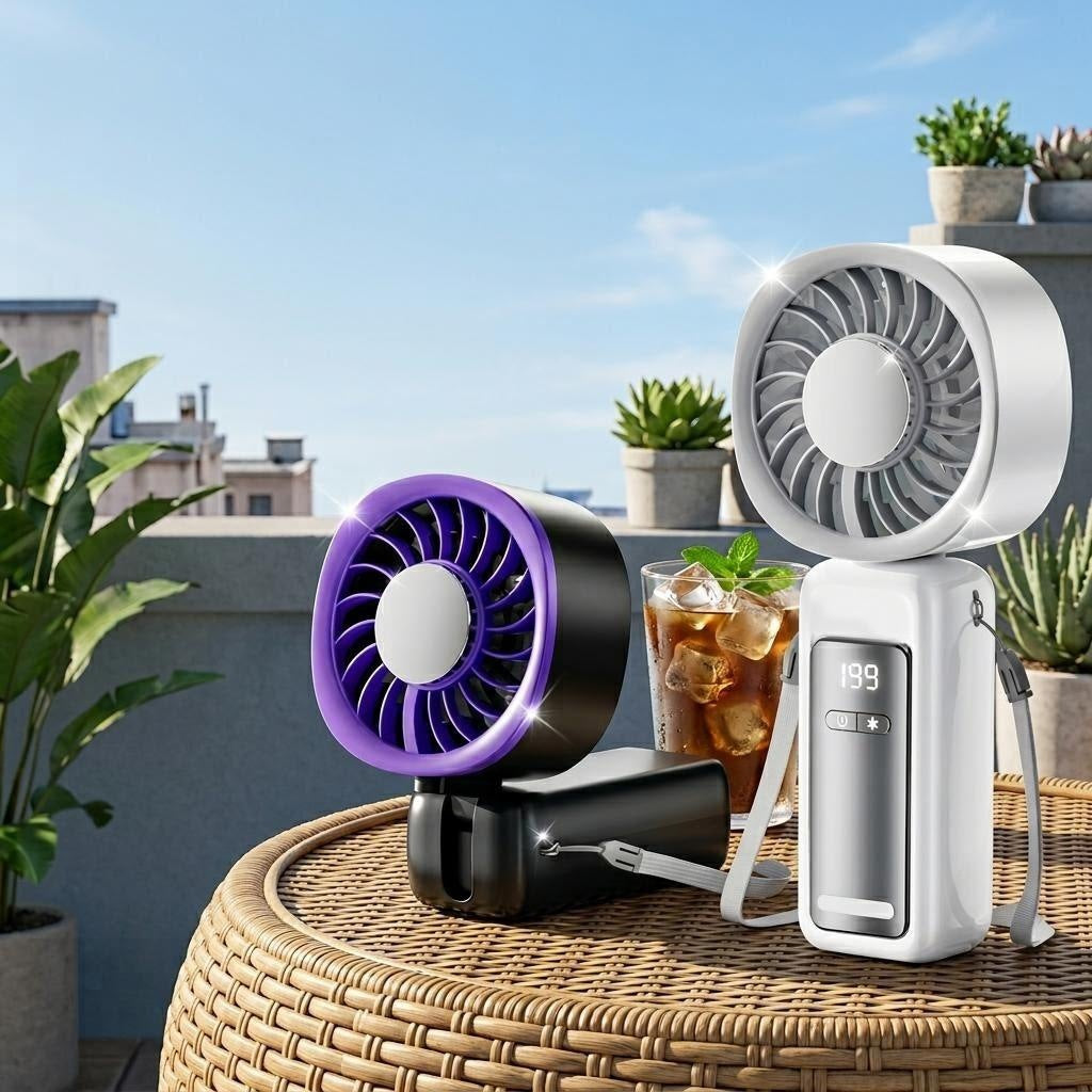 Unisex Portable 4-in-1 Mini Fan Bowlift