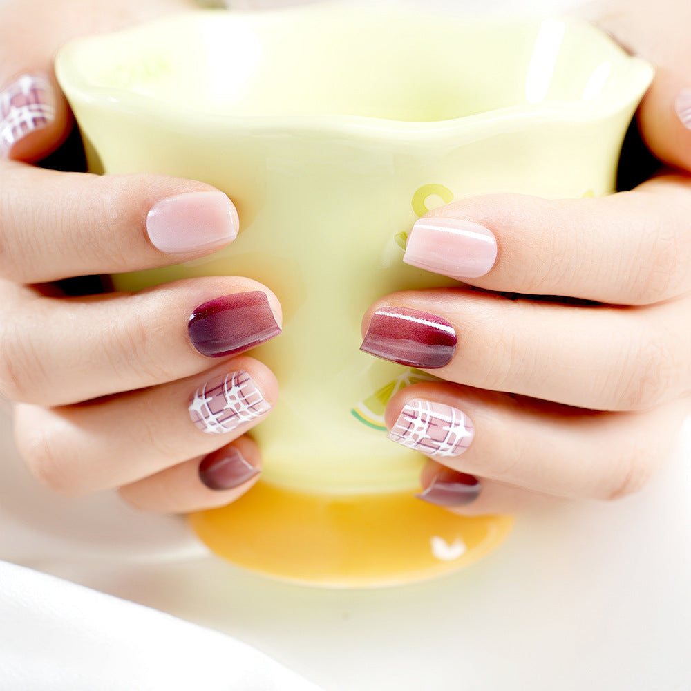 Stylish Gradient Press-On Nail Set Bowlift