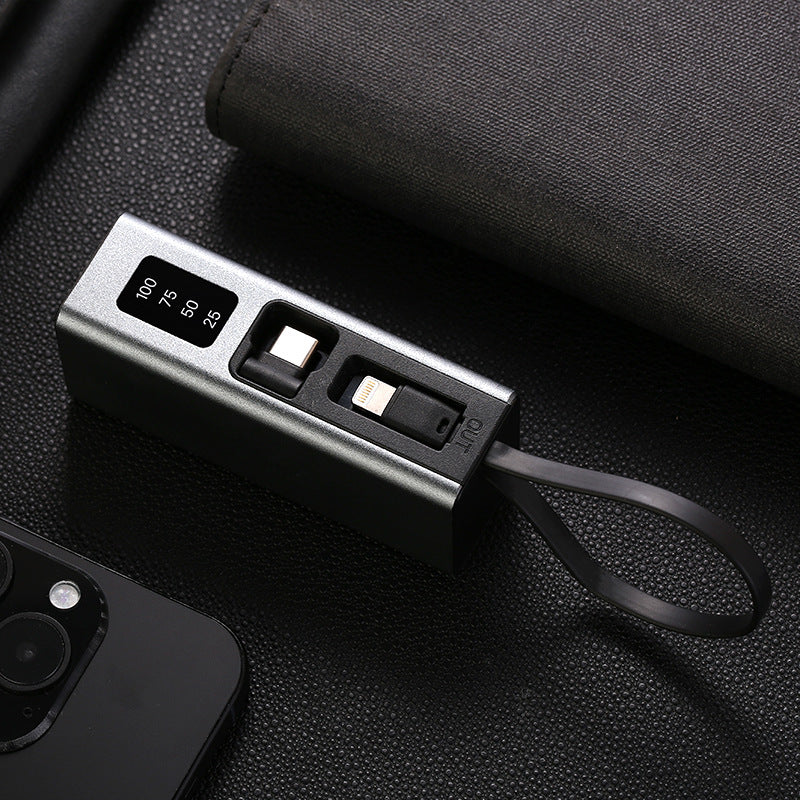 Multifunctional charger with integrated USB cable and LED display Bowlift