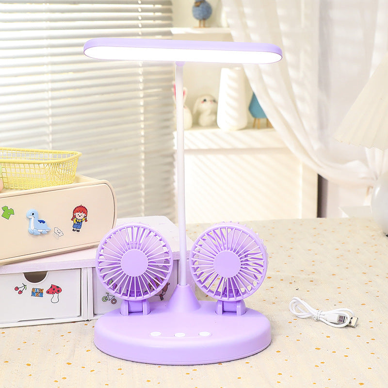 Ladies table fan with LED lighting and flexible tilt Bowlift