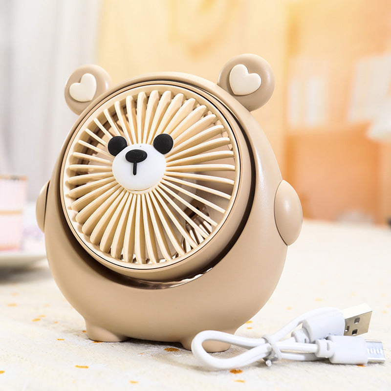 Ladies Portable Mini Hand Fan with Playful Animal Design Bowlift