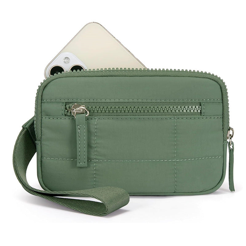 Stylish and Practical Cosmetic Clutch with Removable Carrying Strap Bowlift