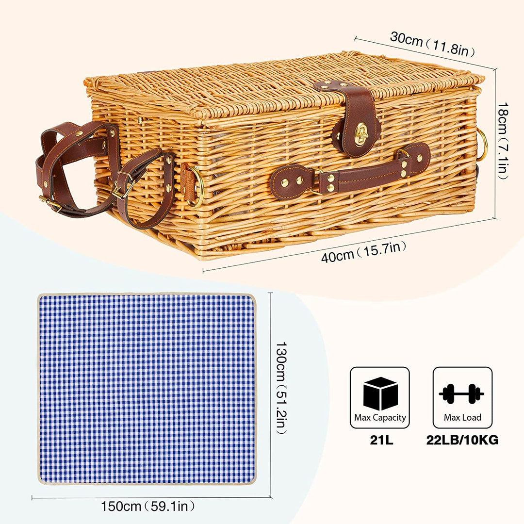 Ladies high-quality picnic basket with classic design Bowlift