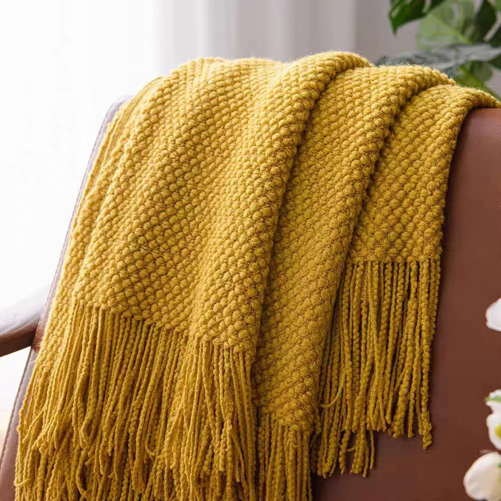 Ladies Cozy Waffle Texture Blanket Bowlift