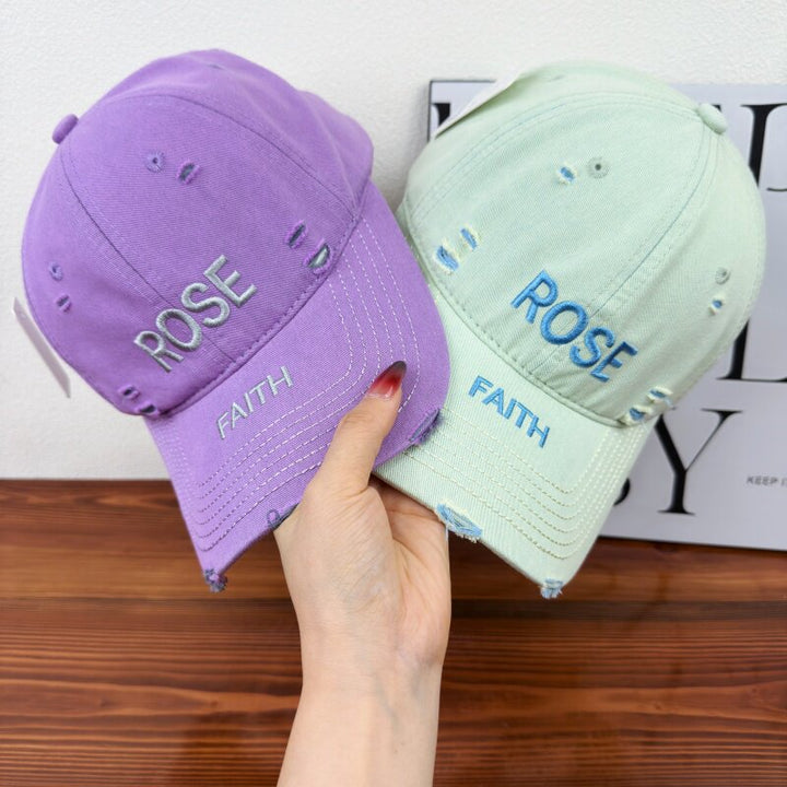 Women's Distressed Graphic Adjustable Cap Bowlift