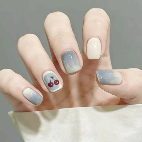 Artistic Nail Art Set with Cherry Design Bowlift