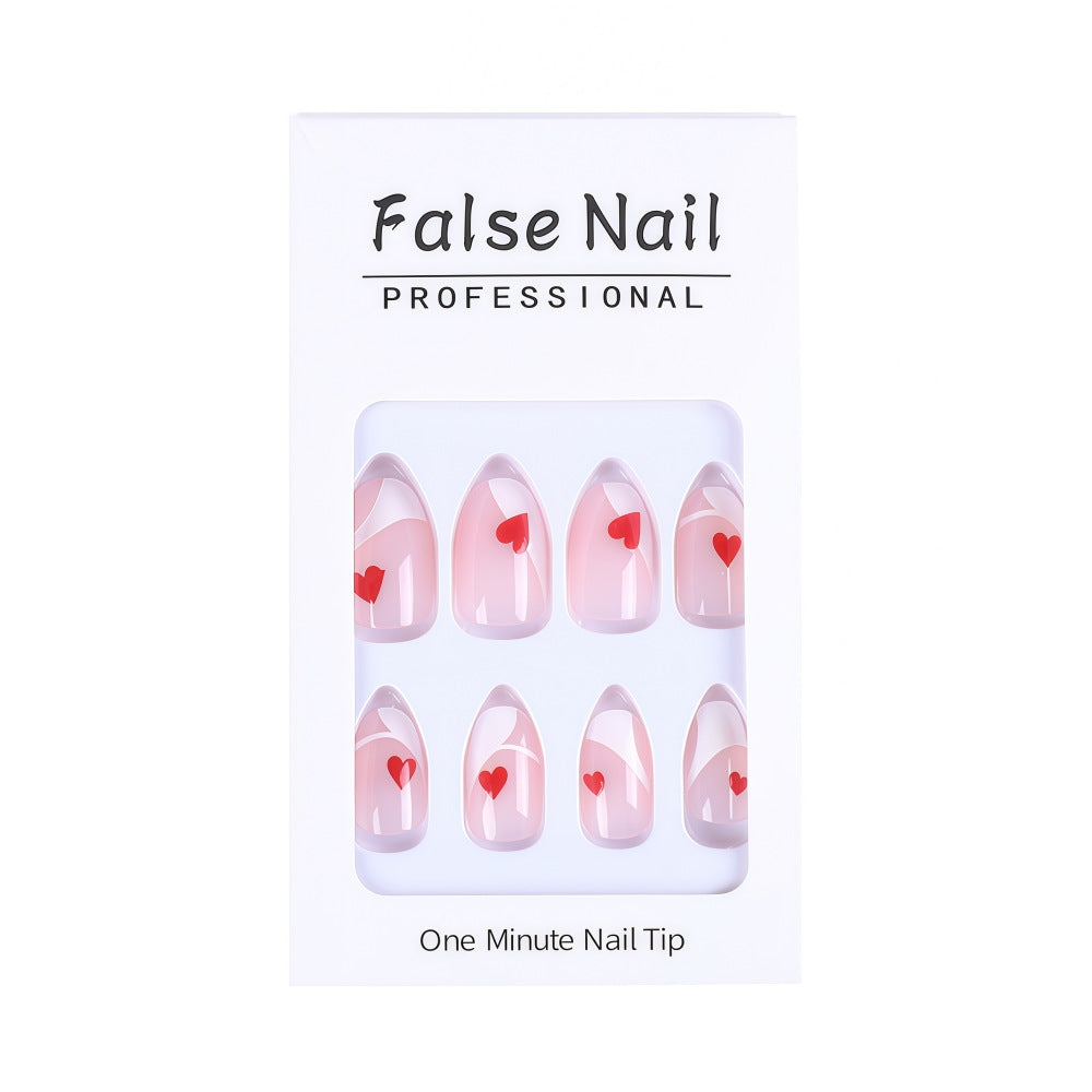 Artificial nails with romantic heart design Bowlift