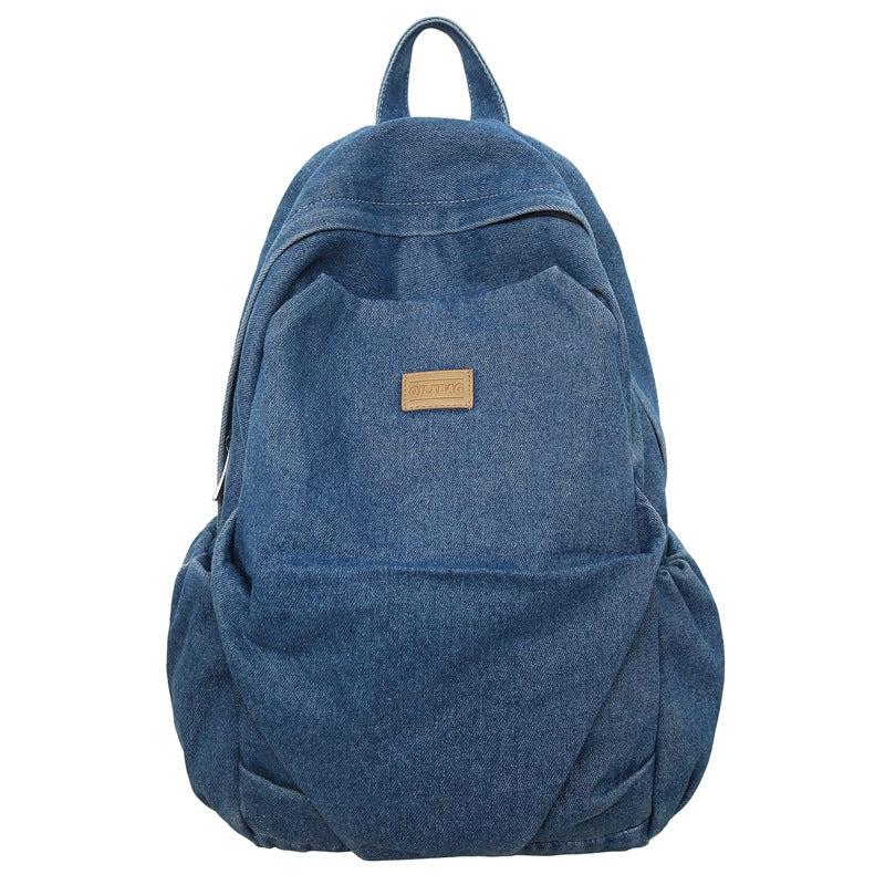 Casual Denim School Backpack Bowlift