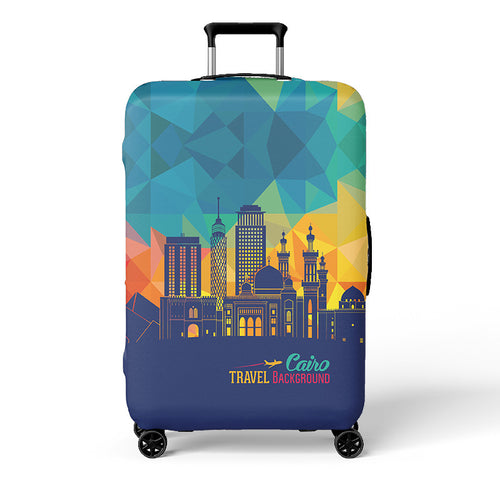Unisex Suitcase Cover with Colorful City Design Bowlift