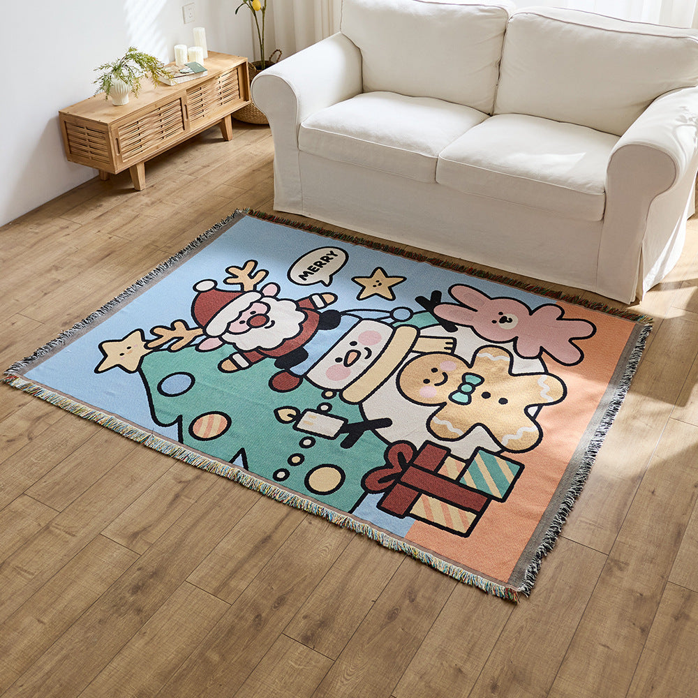 Festive Holiday Themed Throw Blanket
