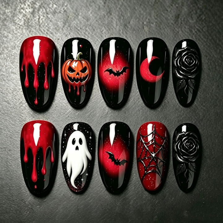 Festive Halloween-Themed Nail Art Set Bowlift