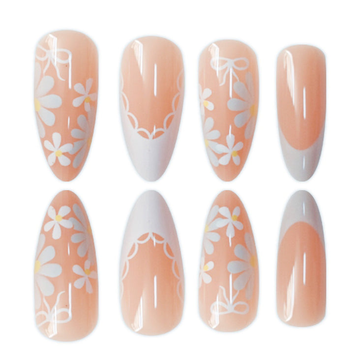 Floral Decorative Press-On Nails Bowlift