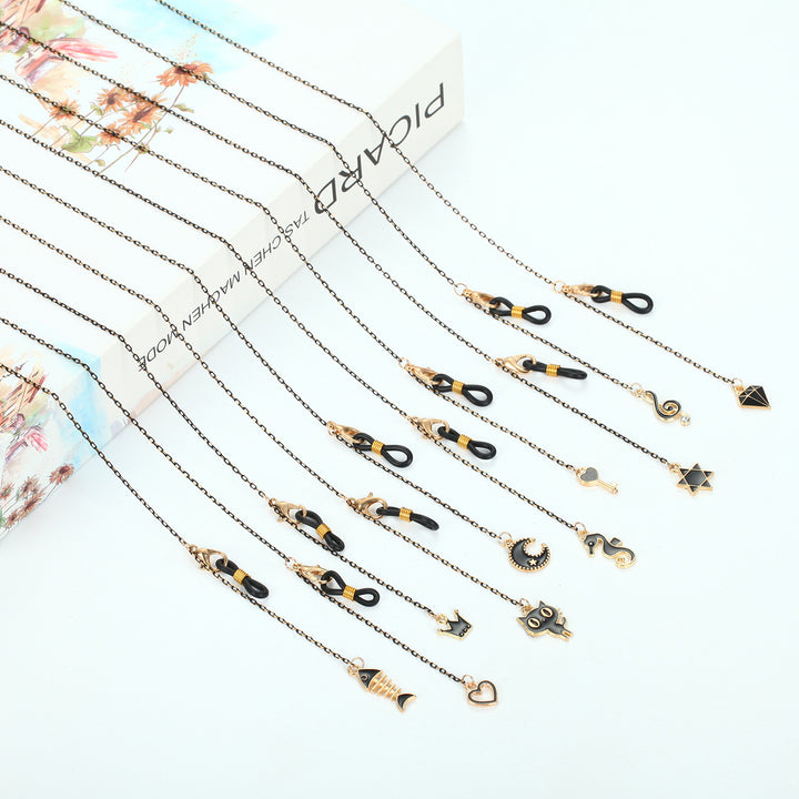 Fashionable glasses necklace with stylish pendants Bowlift
