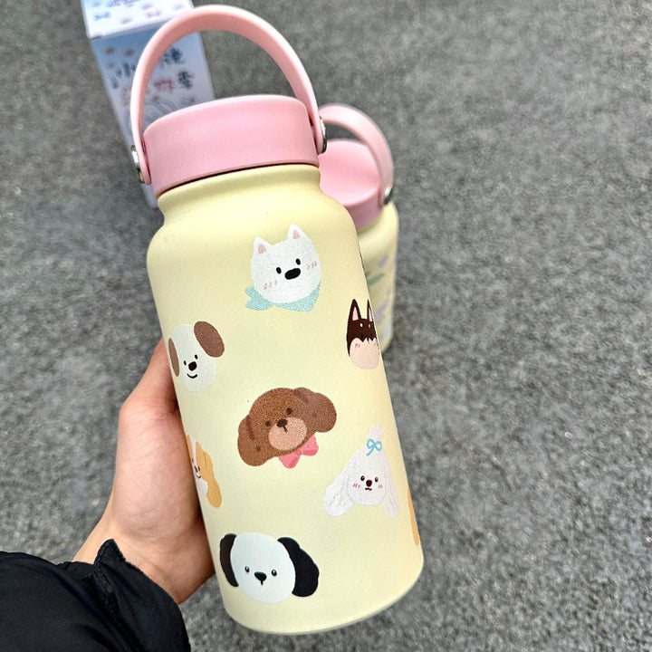 Women’s insulated drinking bottle with funny cat design Bowlift