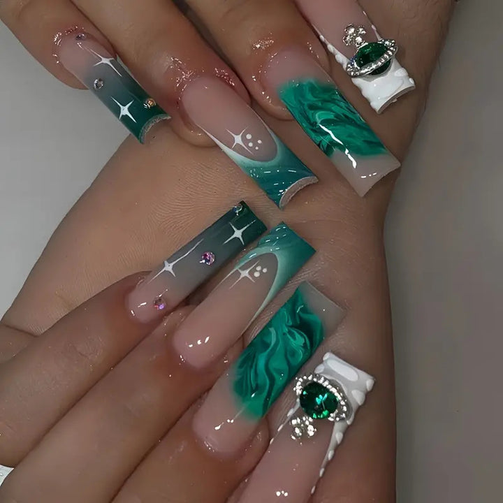 Artistic Press-On Nail Art Extensions Bowlift