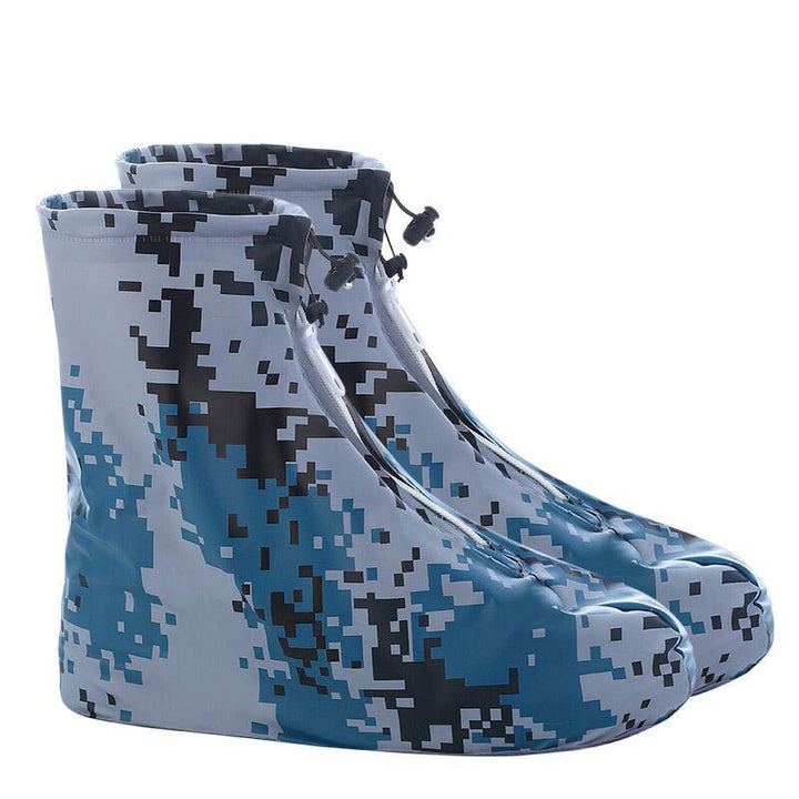 Waterproof Reusable Non-Slip Rain Boot Covers with Front Zip Seal and Adjustable Drawcord Bowlift