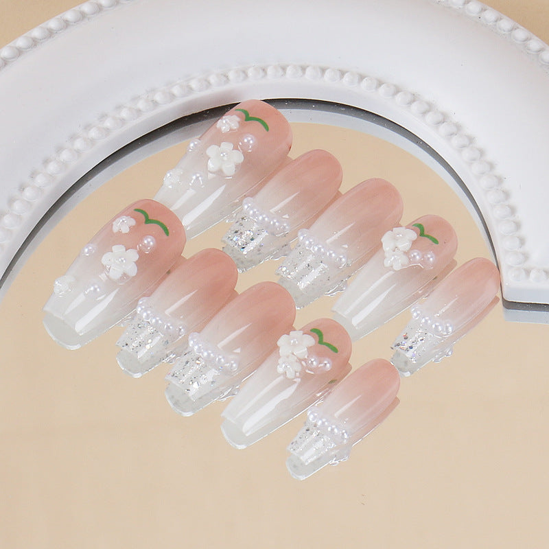 Ombre Press-On Nails with Glossy Finish Bowlift