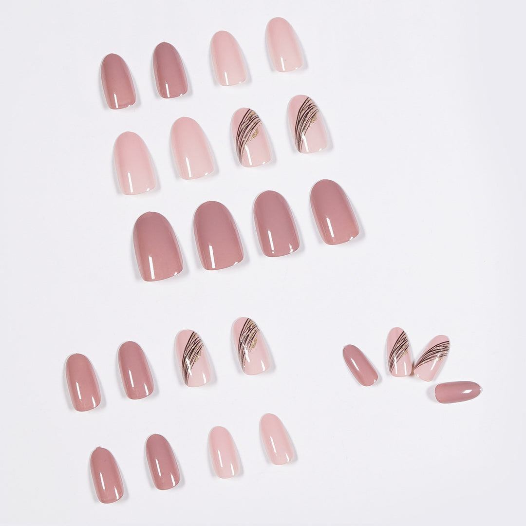 Premium Almond-Shaped Press-On Nail Set Bowlift