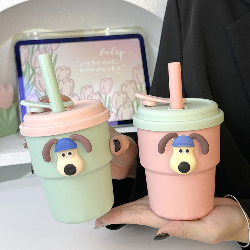 Ladies Insulated Drinking Cup with Animal Motif Bowlift