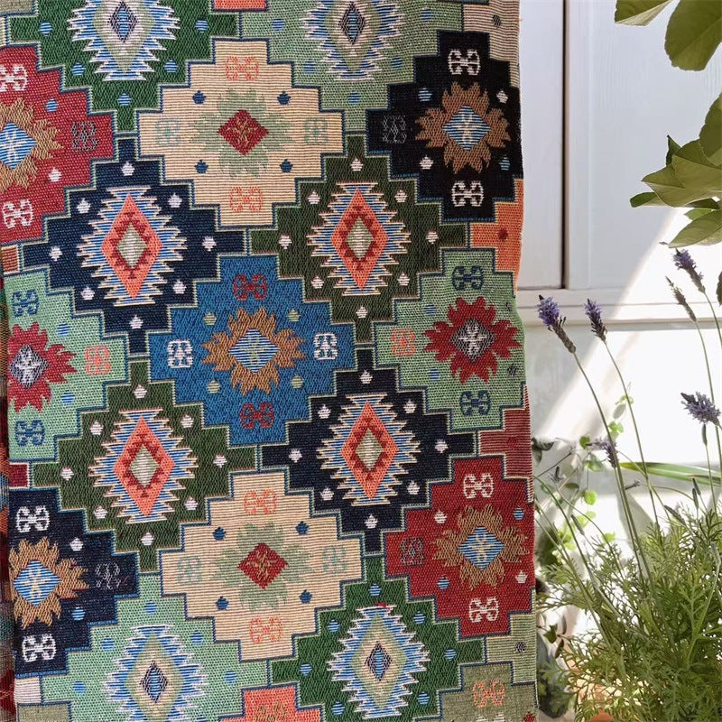 Geometric Patterned Decorative Tapestry