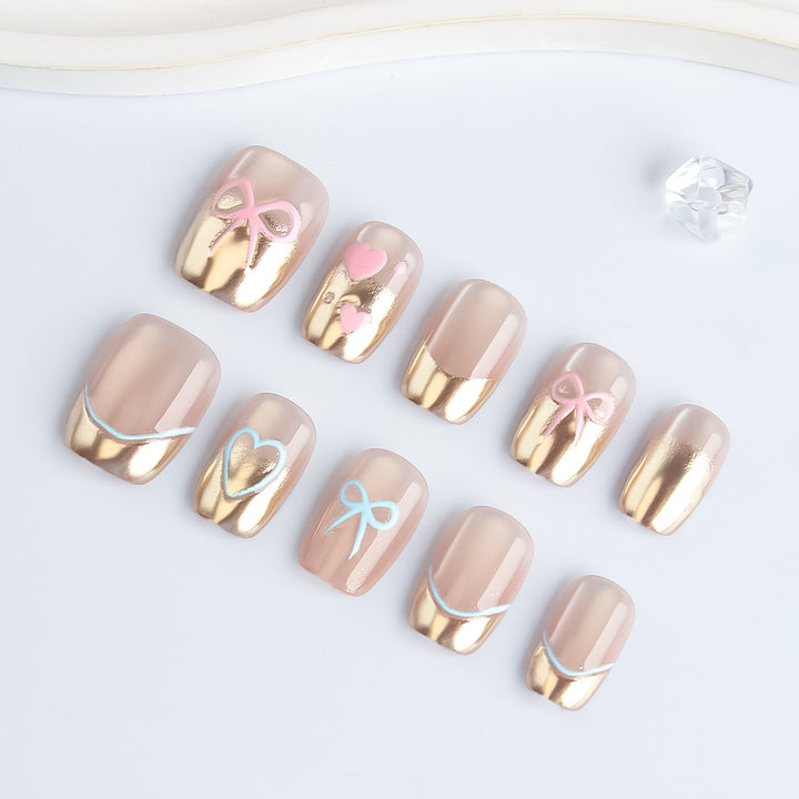 Premium Decorative Press-On Nail Art Bowlift