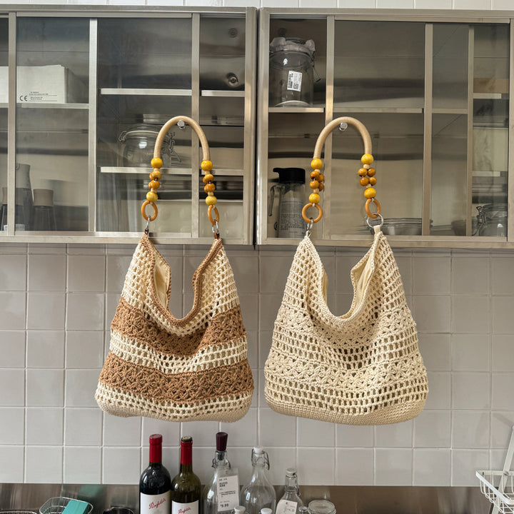 Casual Crocheted Shoulder Bag Bowlift