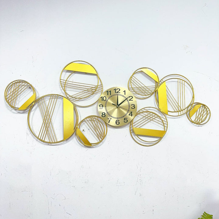 Abstract Geometric Wall Clock Art Bowlift