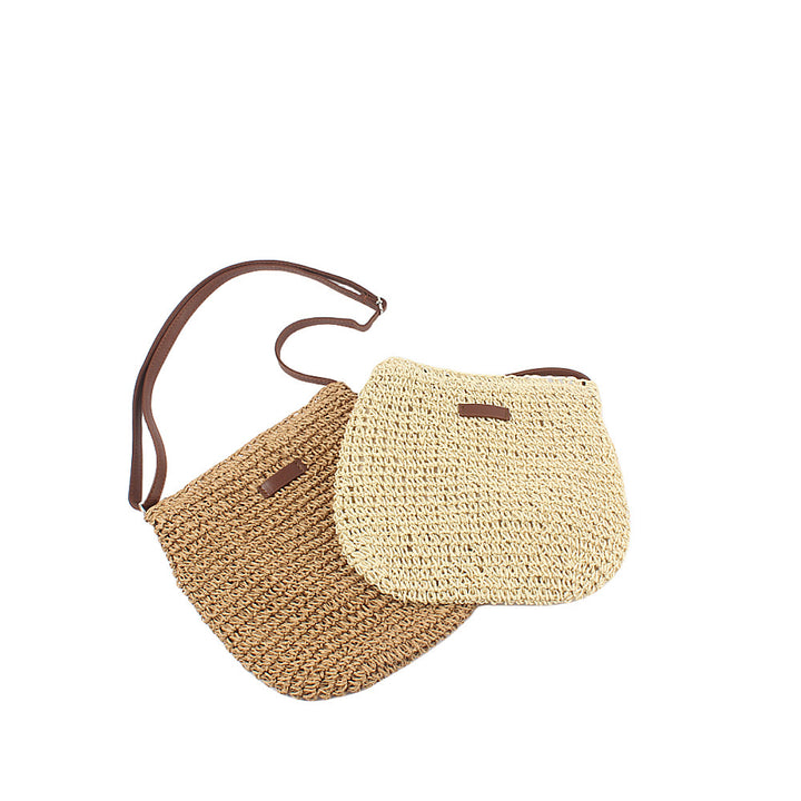 Shoulder bag made of handwoven natural material with adjustable shoulder strap Bowlift