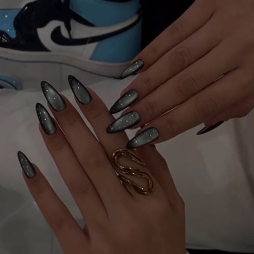Artificial nail extensions with elegant ombre effects Bowlift