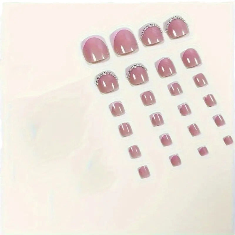 Elegant Rhinestone-Accented Pedicure Bowlift